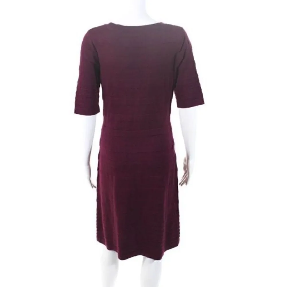 Calvin Klein Women’s Size Medium A Line Dress Purple Scoop Neck Half Sleeve